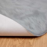 vidaXL Tapis en fausse Tafalla Gris Ø 160 cm Polyester