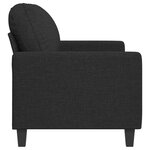 vidaXL Canapé à 2 places Noir 120 cm Tissu