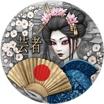 Monnaie GEISHA 2 Oz Argent 5$ Niue 2025 (PRÉCOMMANDE)