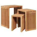 vidaXL Ensemble de tables d'appoint 3 Pièces Marron 33 x 44.5 x 51 cm