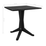 vidaXL Table de jardin Anthracite 70x70x71 7 cm Plastique