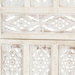 vidaXL Cloison de séparation 3 panneaux Blanc 120x165 cm Bois manguier