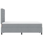 vidaXL Lit à ressorts avec matelas Gris clair 120 x 190 cm tissu