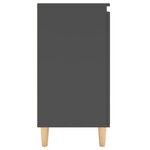 Vidaxl buffet avec pieds en bois massif gris 60x35x70 cm aggloméré