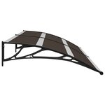 vidaXL Auvent de porte Noir 240x75 cm PC