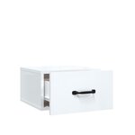 vidaXL Table de chevet murale Blanc brillant 35x35x20 cm