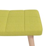 Vidaxl chaise à bascule avec tabouret vert tissu