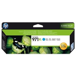 Cartouche jet d'encre n°971xl grande capacité cyan hp (86ml) pour imprimante jet d'encre -... Hp