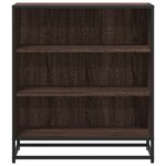 vidaXL Buffet chêne marron 68x35x76 cm bois d'ingénierie et métal