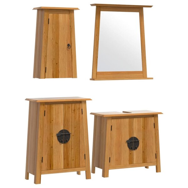 vidaXL Ensemble de meubles de salle de bain 4 Pièces bois de pin massif