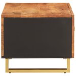 vidaXL Table basse marron et noir 80x50x40 cm bois de massif manguier