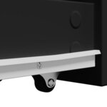 vidaXL Armoire de salle de bain étroite avec roulettes noir