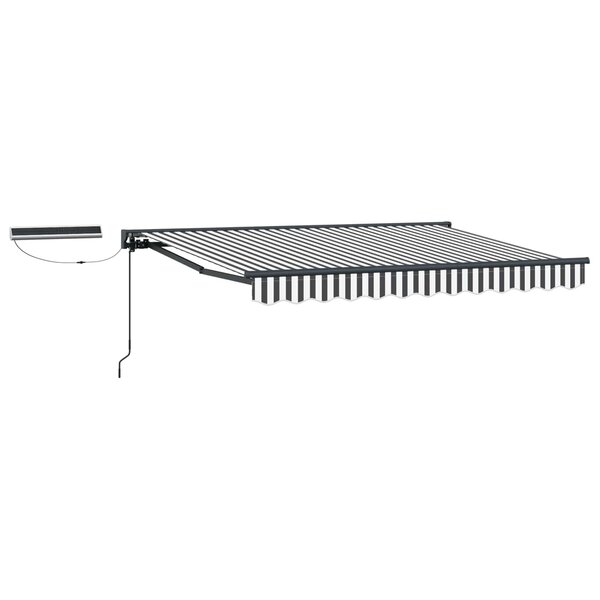vidaXL Auvent rétractable électrique Anthracite et blanc 3 x 2 5 m