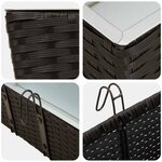 vidaXL Garde-Corps 2 Pièces Noir 50 x 17 x 17 cm Métал