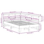 vidaXL Lit bibliothèque sans matelas 120x200 cm bois de pin massif