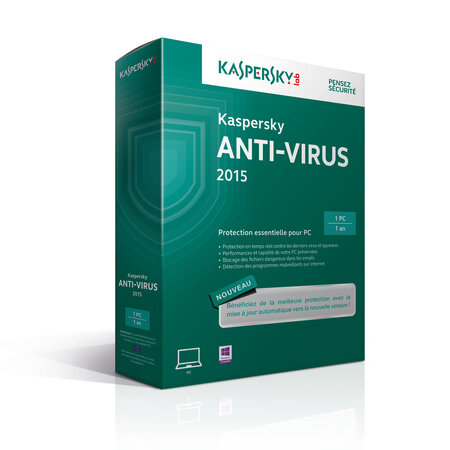 Kaspersky lab anti-virus 2015 français licence complète 1 licence(s) 1 année(s)