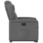 vidaXL Fauteuil inclinable électrique gris foncé tissu