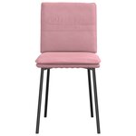 vidaXL Chaises à manger lot de 6 rose velours
