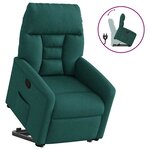 vidaXL Fauteuil inclinable vert foncé tissu