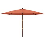 vidaXL Parasol de jardin avec mât en bois terre cuite 400x273 cm