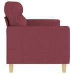 vidaXL Canapé à 3 places Rouge bordeaux 180 cm Tissu
