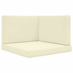 vidaXL Coussin de canapé d'extérieur 3 Pièces Crème Polyester