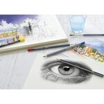 Crayon graphite artiste GOLDFABER hexagonal F x 12 FABER-CASTELL