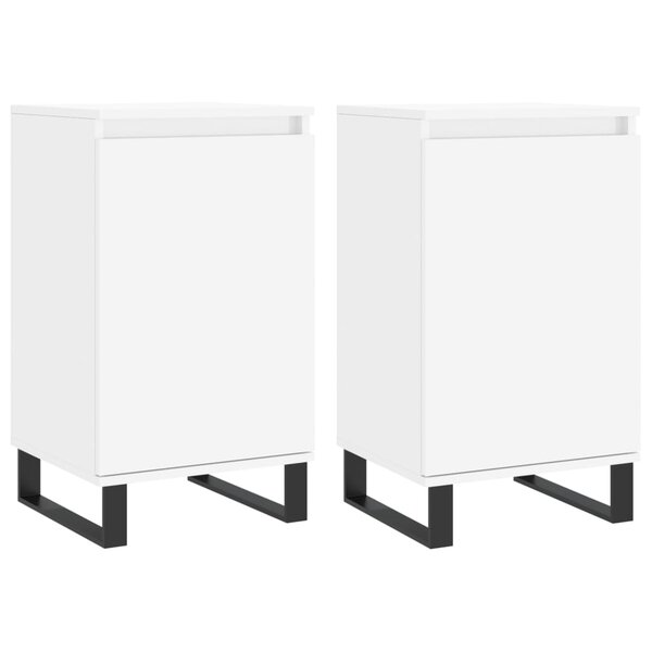 vidaXL Buffets 2 Pièces blanc 40x35x70 cm bois d’ingénierie