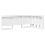 vidaXL Tête de lit de rangement Blanc 90 cm Bois d'ingénierie