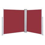 vidaXL Auvent latéral rétractable Rouge 140x600 cm