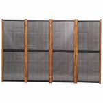 vidaXL Cloison de séparation 4 panneaux Noir 280x180 cm