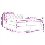 vidaXL Lit ottoman avec matelas et LED marron foncé 140x190 cm tissu