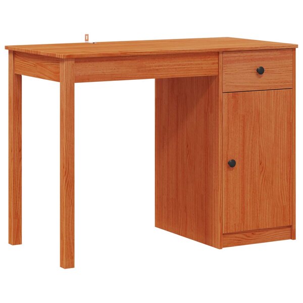 vidaXL Bureau Brun Ciré 100 x 50 x 74 cm Pin massif
