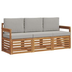 vidaXL Ensembles de canapés 3 pc Gris Naturel et Clair