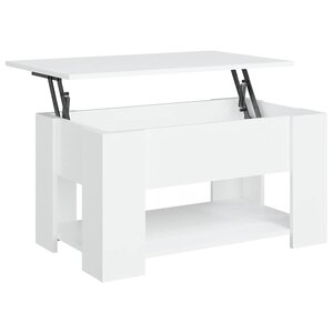 vidaXL Table basse blanc 79x49x41 cm bois d'ingénierie