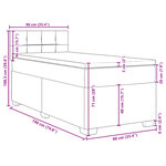 vidaXL Sommier à lattes de lit et matelas Gris foncé 90x190 cm Velours