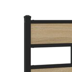 vidaXL Cadre de lit en métal sans matelas chêne sonoma 90x190 cm