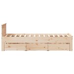 vidaXL Cadre de lit sans matelas avec tête de lit 75x190 cm pin massif
