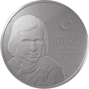 Monnaie EMERSON FITTIPALDI Motorsport Legends 1 Oz Argent 2$ Solomon Islands 2026 (PRÉCOMMANDE)