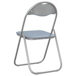 vidaXL Chaise pliante 8 pc Simili cuir Gris 48 x 43 5 x 81 cm