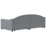 vidaXL Lit de jour avec lit gigogne gris clair 90x200 cm tissu