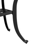 vidaXL Table de jardin noir 53x53x53 cm aluminium coulé