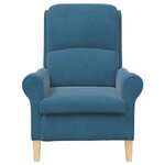 vidaXL fauteuil Bleu 76 x 94 x 102 cm Velours