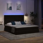 vidaXL Lit de rangement LED avec matelas Noir 200 x 200 cm Velours