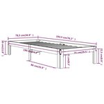 vidaXL Cadre de lit sans matelas 75x190 cm
