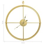 vidaXL Horloge murale Doré 52 cm Fer