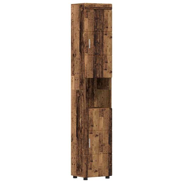 vidaXL Cabinet de salle de bain TULUM Bois ancien 37 x 31.5 x 203 cm