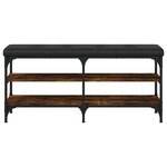 vidaXL Banc à chaussures chêne fumé 102x32x47 cm bois d'ingénierie