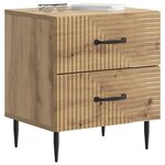 vidaXL Cabinet de chevet 2 Pièces Chêne artisanal 43 x 34 5 x 47 5 cm