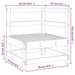 vidaXL Canapé d'angle de jardin bois de pin massif